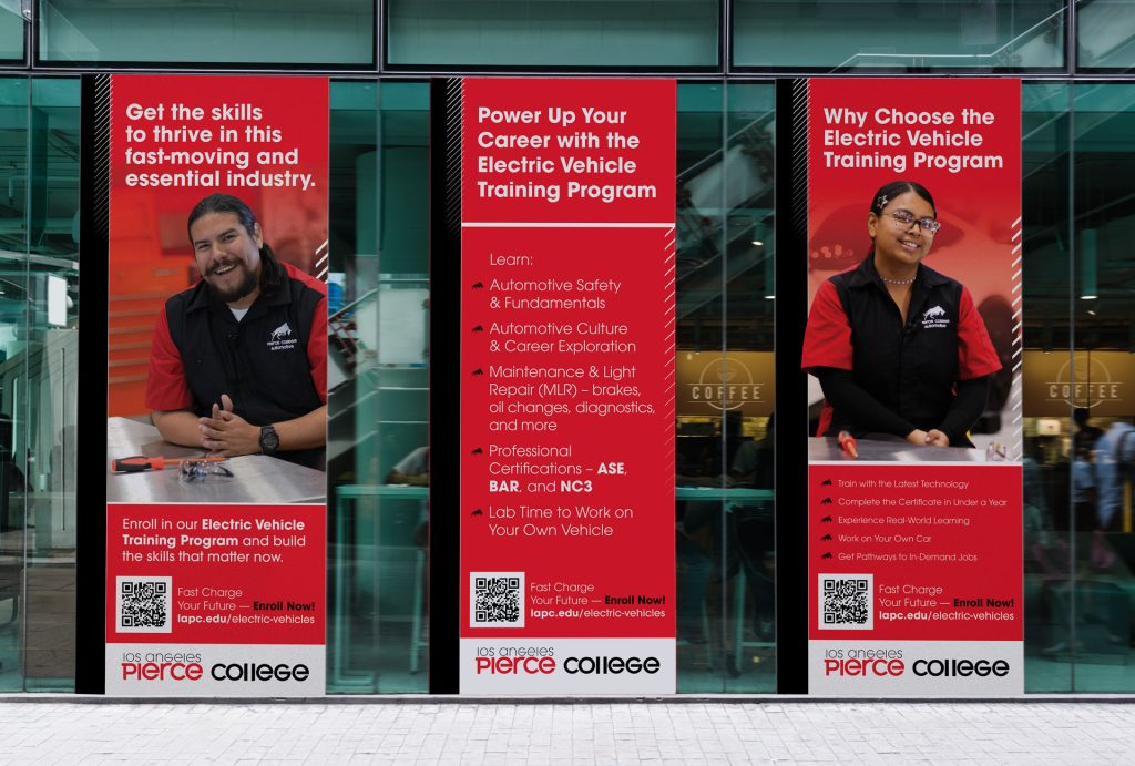 Promotional banners for colleges to use at tabling and outreach events 